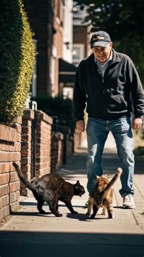 Cats fight and then they run #cat