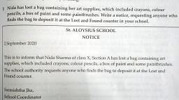 Notice Writing Example 1 - English Language - Notes - Teachmint