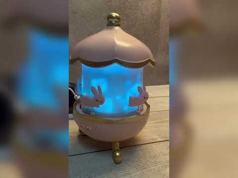 Акумуляторний нічник-проектор "Карусель", 12 слайдів, з USB / Дитячий нічник з проекцією