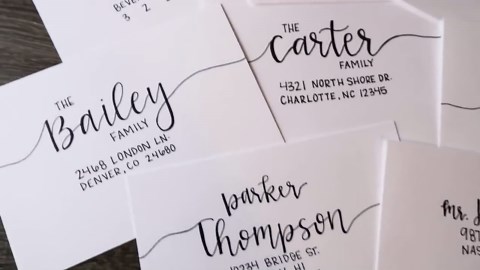 Hand Addressed Wedding Envelopes | Calligraphy Envelope Addressing | Custom Script Wedding Stationery - Etsy