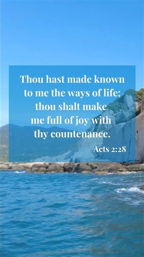 Daily Scripture | Acts 2:28 - The Way of Life and Fullness of Joy
