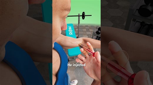 He injected oil into his muscles 😳