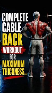 Complete Cable Back Workout For Maximum Thickness..... #BackWorkout #CableWorkout #YouTubeShorts