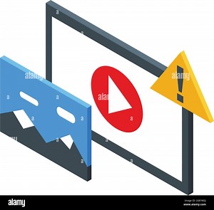 Anonymous video play icon isometric vector. User character. Video anonymity Stock Vector Image & Art - Alamy