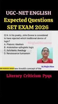 UGC NET English Literature Expected Question | MPSET ENGLISH| #shorts #english #englishliterature