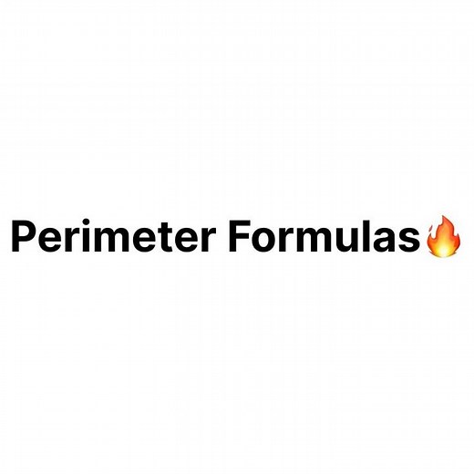 Important Perimeter Formulas in Maths