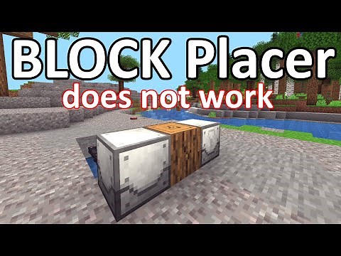 FIXED: Block Placer does not work / does not place blocks - Minecraft Tutorial English