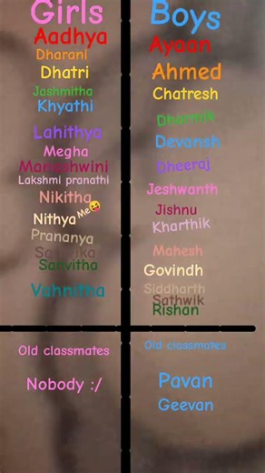 duet with ur classmates names