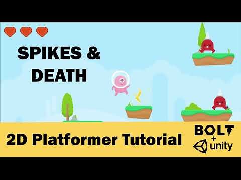 Easy Free Video Game Design Tutorial # 8 - Spikes & Player Death