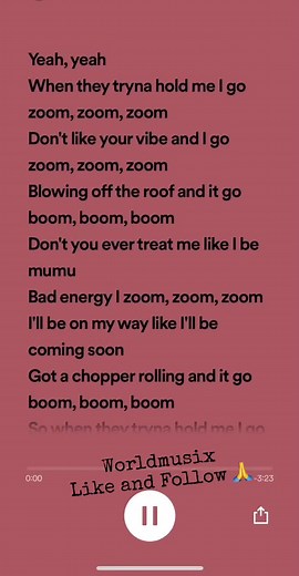 Cheque - Zoom (Lyrics) | #Afrobeats #Music #NaijaLyrics