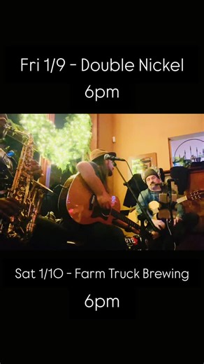 Two full band shows this week, with some guest sitting in. It’s gonna be a real humdinger!! See yins there. Friday 1/9 - @doublenickelbrewingco 6pm Sat 1/10 - @farmtruckbrewing 6pm | The Quixote Project