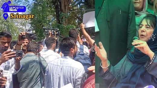2.4K views · 30 reactions | #PDP Chief #Mehbooba_Mufti leads a protest against the govt. Demanding ending of #UAPA Cases release of political prisoners and failure of NC govt. | Live Wire | Facebook
