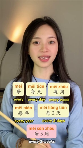 Drop your answer for "every 5 years" in the comments! Master Mandarin frequency words in 40 seconds.