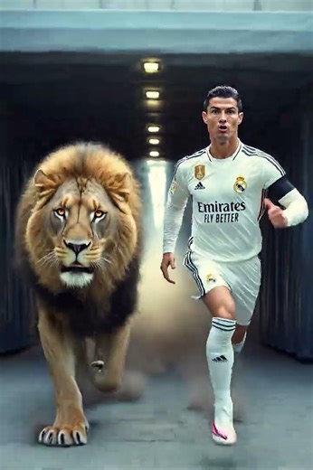 Ronaldo vs Lion… Who Is the Real King? 🦁⚽