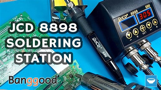 JCD 8898 Solder Station Hot Air Gun Heater - Unboxing, Review, and Testing