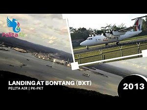 Pelita Air DHC-7-102 PK-PKT Landing at Bontang (BXT/WRLC)