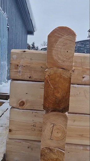 Seinän linja #woodworking #hirsirakentaminen #logcabin