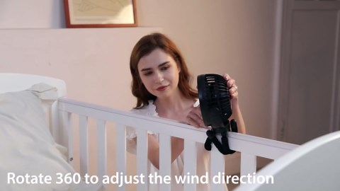 FRIZCOL Portable Stroller Fan, Use As Power Bank, 65H 12000mAh Battery Operated Fan Flexible Tripod Baby Car Seat Fans with Timming, Personal Mini Handheld/Desk/Small Clip On Fans For Stroller