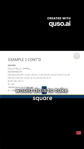Square Roots in Number Bases Explained | WAEC & JAMB Maths #numberbases #mathsshorts #examshorts