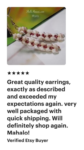 These are such wonderful reviews from my customers, and I feel truly thankful from my heart. Your kind words, your messages, and your support over the years mean more to me than I can say. Every piece of Niʻihau shell jewelry (ニイハウシェルジュエリー) I create is made slowly and with care, and knowing it brings you joy is the greatest reward for me. Thank you for trusting my work and for taking the time to share your experience. I am very grateful for each and every one of you. #niihau_shell_jewelry #shell