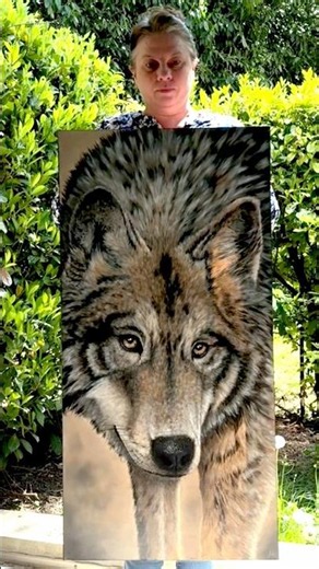Gare au loup ‪@Sennelier‬ #newcreator #animalart #shortvideo #hyperrealistic #art