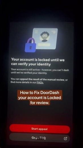 How to fix DoorDash Account if lock for review #doordash #locked #account #doordasher #dasher