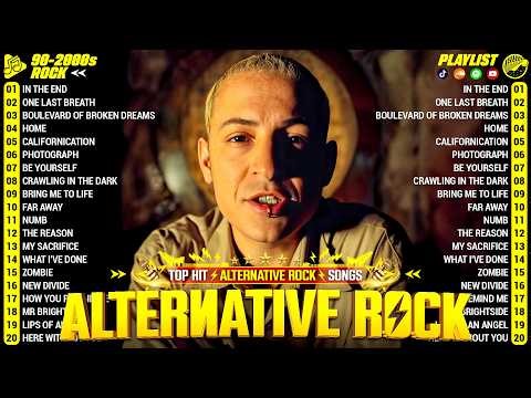 Alternative Rock Of The 90s 2000s ⚡⚡ Linkin Park, Creed, Audioslave, Hinder, Evanescence, Oasis
