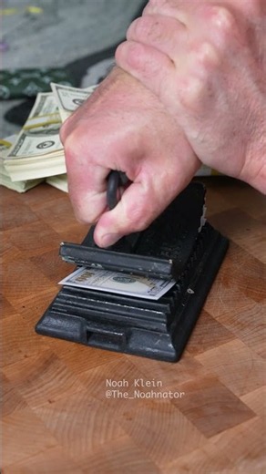 Money vs hand press #asmr #satisfying #cash