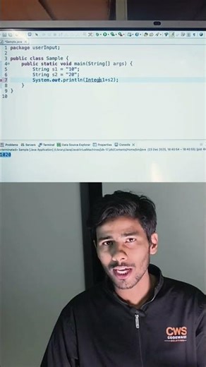 String value into int #education #javacoding #shorts