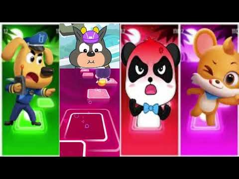 Sheriff Labrador 🆚Police Officer 🆚 Sheriff Papillon 🆚 Sheriff Labrador 🎶 Tiles Hop EDM Rush38