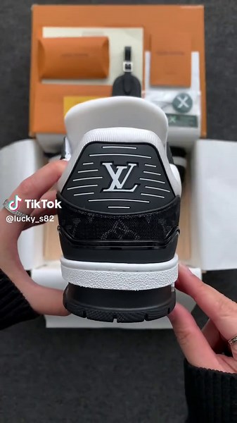 LV Trainers Black Cowboy🖤#fashiontiktok #luxurylifestyle #fouryou #fyp #sneakers