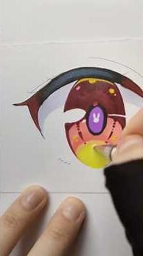 [ホロライブ]兎田ぺこらちゃんの目を描いてみた【お茶助🍵🐾】#イラスト #イラストメイキング #コピック #ホロライブ #兎田ぺこら #ぺこらーと #shorts #shortsvideo