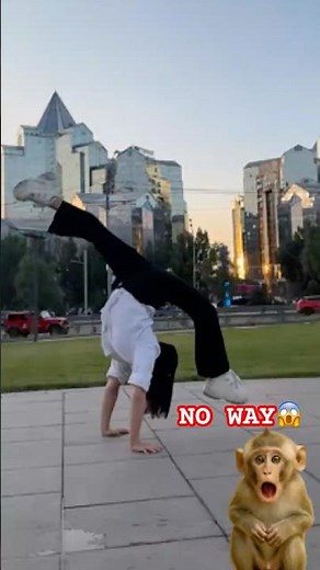 Monkey Reaction Flip Was UNREAL! 😱🐵😂 Funny Monki TV #funnyshorts #comedy