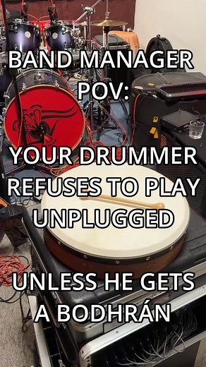 Noticed the wierd drum Roman was playing in our previous reels? There's a story behind it. Come hear our unplugged power metal ensemble featuring an irish bodhrán tomorrow at @the_grail_cz ! | Falcar | Facebook