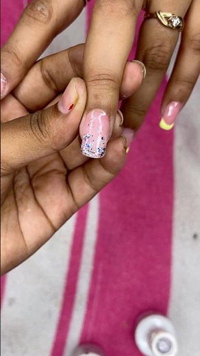 Nail Glitter Application at Home | Beginners Nail Art Guide ✅| #ytshorts #nailart #nails #ytviral