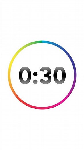 ⏱️30 Second Timer with Clock Ticking Sound & Finish Ding 🔔 #timer