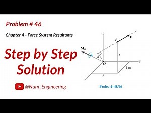 4–46. The force F = {6i + 8j + 10k} N creates a momentabout point O #statics