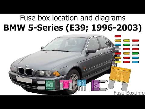 Fuse box location and diagrams: BMW 5-Series (E39; 1996-2003)