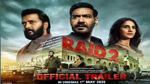 RAID 2 (TRAILER): . Ajay D |  Riteish D |  Vaani K |  Raj K |  Abhishek  P |  Kumar M  Bhushan K, Kr