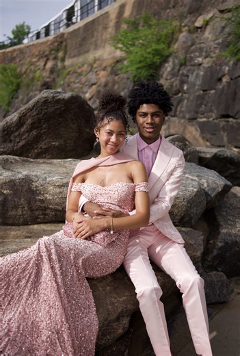 I love the way our prom look tuned out ☺️ #prom #reveal #promdress | prom
