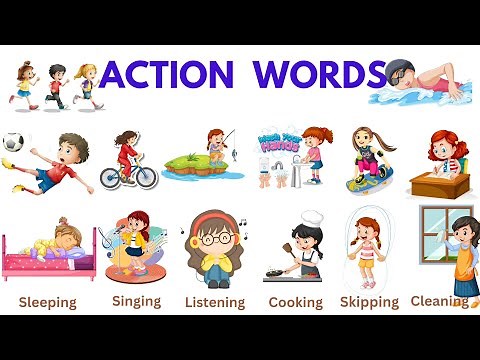 Action words/Learn action words/Teach action words for kids #kidspreschool #actionverbs #actionword