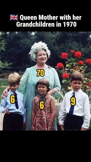 Queen Mother with her Grandchildren in 19s now #britishroyalfamily #royalfamily #shortsfeed #shorts