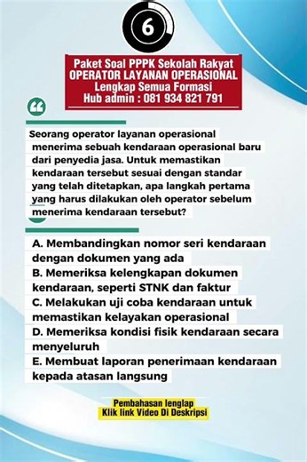 CAT SOAL PPPK SEKOLAH RAKYAT OPERATOR LAYANAN OPERASIONAL #pppk #sekolahrakyat #profilingasn #guru