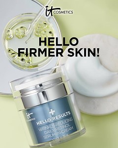 IT Cosmetics Hello Results Wrinkle Reducing Retinol Serum-in-Cream. Developed with dermatologists. Clinical results showing -22% in the appearance of wrinkles! | IT Cosmetics