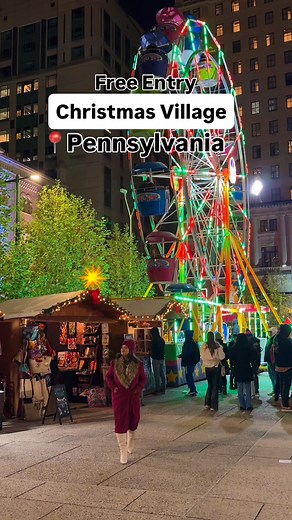 Want to experience a German inspired Christmas Market and Christmas village in Pennsylvania! Visit this Christmas Village located in the heart of Philadelphia. Shops and food from all over the world.It has ice skating rink, train ride, ferris wheel 🎡 and a carousel 🎠 NOVEMBER 22 - DECEMBER 24Sun - Thu: 12pm - 8pm | Fri - Sat: 12pm - 9pm |No Admission📍1500 Arch Street, Philadelphia PA 19102, USA.#christmasvillage #philadelphia #pennsylvania #christmasvibes | A Sip Of Life