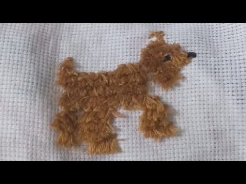 How to Embroider a Cute Dog | Step-by-Step Tutorial #Embroidery #DogEmbroidery #HandmadeArt #Craft