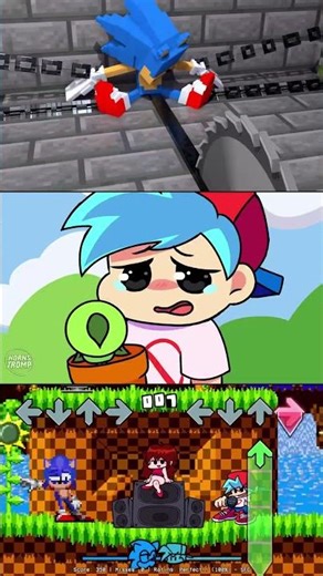 FNF Sonic Oh Uhm for hire vs minecraft mod - Friday Night Funkin' #sonic #minecraft #shortsviral