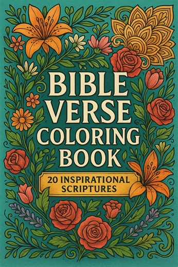 20 Bible Verse Coloring Book - Adult - Etsy