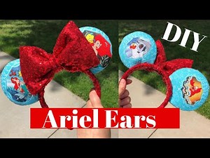 DIY Little Mermaid Minnie Ears - Ariel