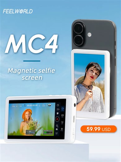 Struggling to frame shots with your rear camera? MC𝟒 𝐜𝐡𝐚𝐧𝐠𝐞𝐬 𝐞𝐯𝐞𝐫𝐲𝐭𝐡𝐢𝐧𝐠. ✨ MC𝟒 Wireless Remote Monitor lets you use your rear camera for selfies. 🔑 Why You’ll Love MC𝟒: • 4